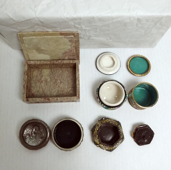 Trinkets Boxes Jewelry Storage containers Bundle Of 5 - Picture 5 of 17